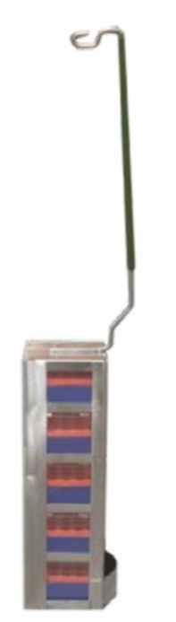 square canister for 25 well rack, five floor