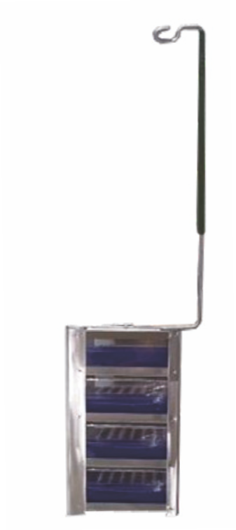 square canister for 81 well rack, four floor