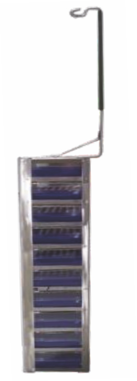 square canister for 81 well rack, ten floor